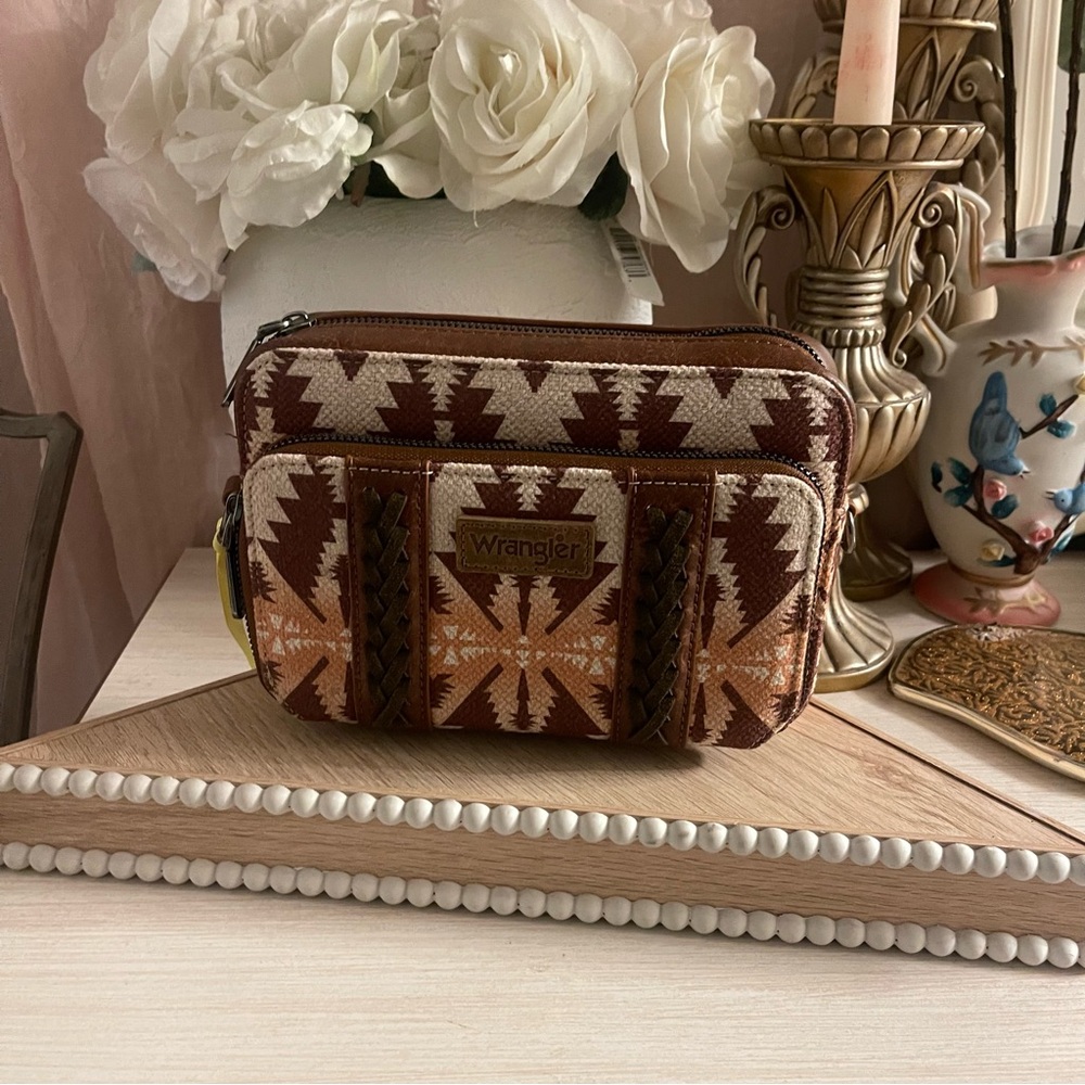 Wrangler Southwestern  Brown and Cream Women's Bag